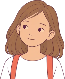 Émilie, élève de 6e, sourit.